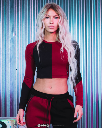 HARLEY QUINN Cropped Performance Long Sleeve