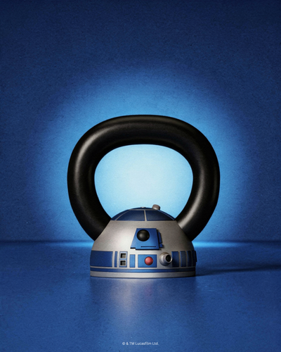 R2-D2 Hand-Painted Kettlebell 30lbs